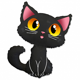 Черный кот, фольгированный шар