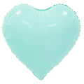 Сердце Мятное (без металлизации) / Macaron Blue, фольгированный шар