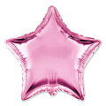 Звезда Розовый нежный / Light Pink, фольгированный шар