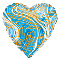 Сердце Голубой мрамор 