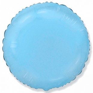 Круг Светло-голубой / Blue baby, фольгированный шар