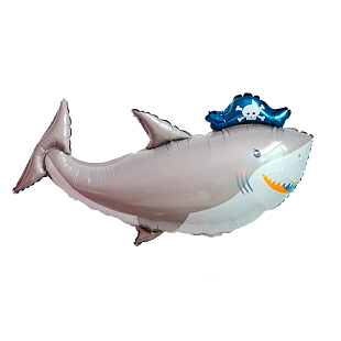 Акула-пират, фольгированный шар