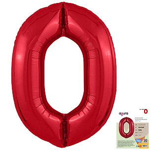 Цифры Красные Slim в упаковке, фольгированные шары