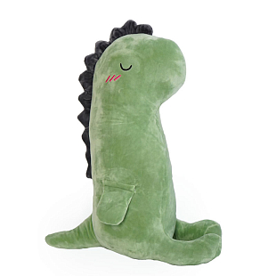 Мягкая игрушка-подушка "Сонный динозавр", Зеленый