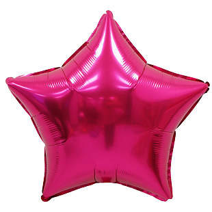 Звезда Фуксия / Hot Pink, фольгированный шар