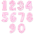 Цифры Розовые в упаковке, фольгированные шары