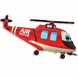 Вертолет спасательный мини, фольгированный шар