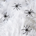 Карнавальная паутина Белая с 4-мя пауками