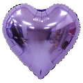 Сердце Сиреневое / Purple, фольгированный шар
