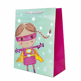 Пакет подарочный "Супергерой. Девочка" 