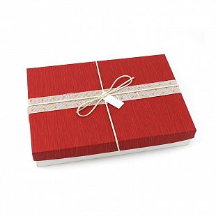 Коробка подарочная "Сюрприз" Красная с лентой