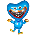 Монстр-зубастик синий, фольгированный шар