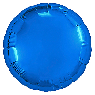 Круг Синий, фольгированный шар
