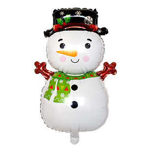 Снеговик, фольгированный шар