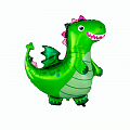 Динозаврик зеленый, фольгированный шар
