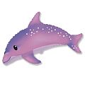 Милый дельфин розовый мини, фольгированный шар
