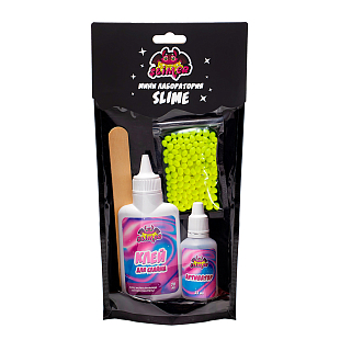 Мини-лаборатория "SLIME" Пружинистые зернышки желтые