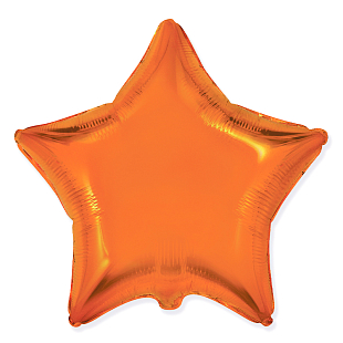 Звезда Оранжевый / Orange, фольгированный шар