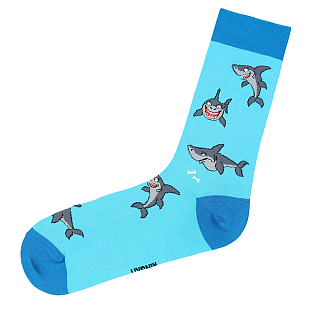 Подарочные носки "с Акулой", Голубые