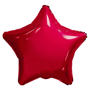 Звезда Красный, фольгированный шар