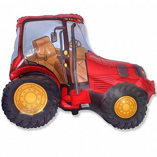 Трактор (красный), фольгированный шар