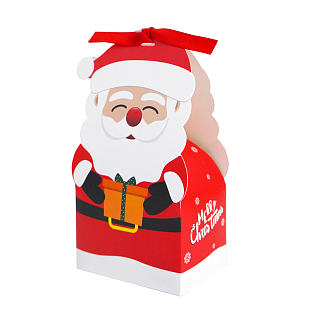 Коробка складная "Дед Мороз с подарком"