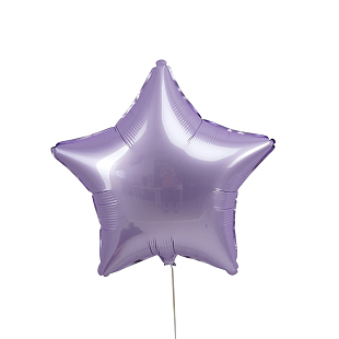 Звезда Лиловый сатин / Satin Pastel Lilac, фольгированный шар