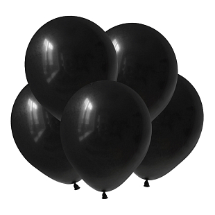 Черный,  Пастель / Black / латексный шар