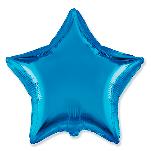 Звезда Синий / Star Blue, фольгированный шар