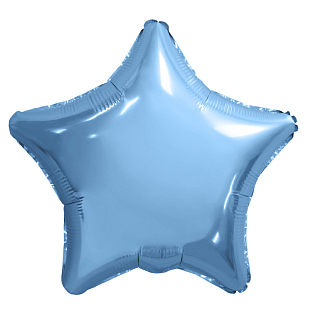 Звезда Холодный голубой, фольгированный шар