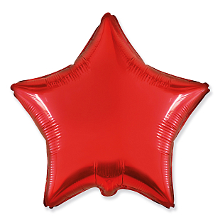 Звезда Красный / Star Red, фольгированный шар