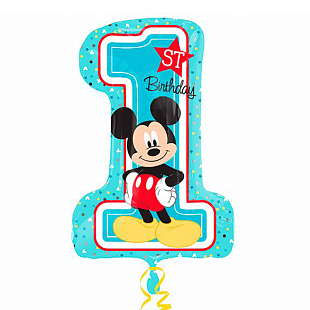 Микки 1й День рождения / Mickey 1st Birthday, фольгированный шар