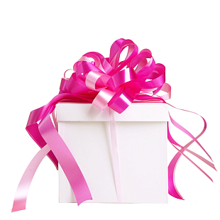 Подарочный Бант-шар Пастель "Комбо" Фуксия с розовым