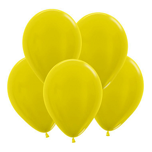 Желтый, Метал / Yellow, латексный шар