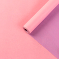 Крафт-бумага упаковочная беленая "Двухцветная Св. Розовый + Св. Сиреневый" / рулон