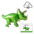 Динозавр зеленый 3D в упаковке, фольгированный шар
