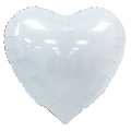 Сердце Белое / White, фольгированный шар
