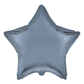 Звезда Стальной голубой сатин / Satin steel Blue, фольгированный шар
