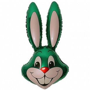 Заяц (зеленый) мини, фольгированный шар
