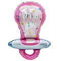 Пустышка детская Розовая, фольгированный шар