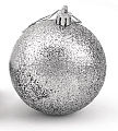 Новогодние шары Серебро с глиттером