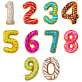 Цифры Пончик в упаковке / Zero, фольгированные шары