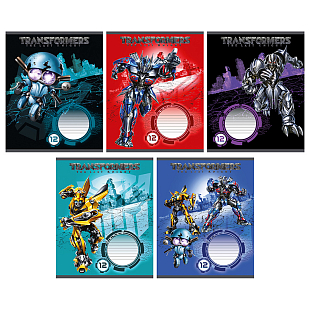 Тетрадь "Transformers Prime", 12 л.