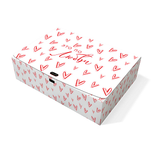 Коробка складная подарочная с лентой "Это по любви"