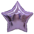 Звезда Сиреневая / Purple, фольгированный шар