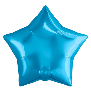 Звезда Холодный голубой в упаковке, фольгированный шар
