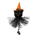 Декоративное украшение на Хеллоуин "Черный кот"