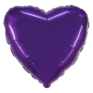 Сердце Фиолетовый / Violet, фольгированный шар
