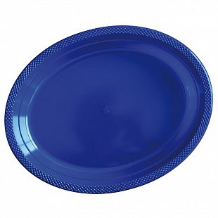 Тарелки сервировочные пластиковые "Делюкс" Синие