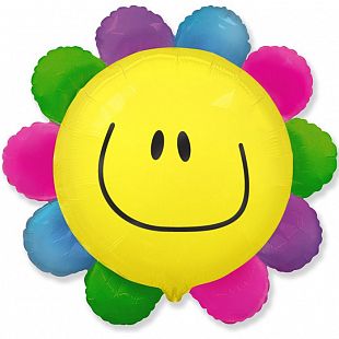 Цветик-многоцветик (солнечная улыбка) мини, фольгированный шар